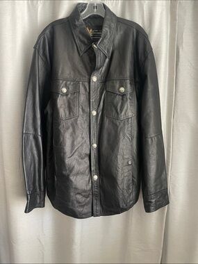 Element Leather Button-Front Jacket - Black